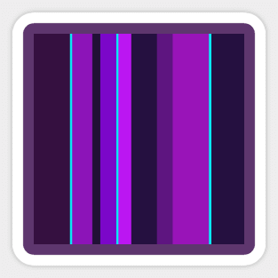 Purple and blue stripe pattern Sticker